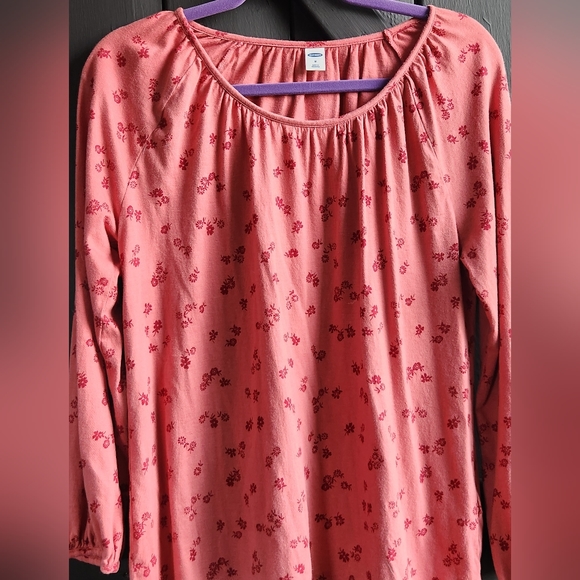 NWOT Knit Floral Print Peasant Top, M - Picture 2 of 4